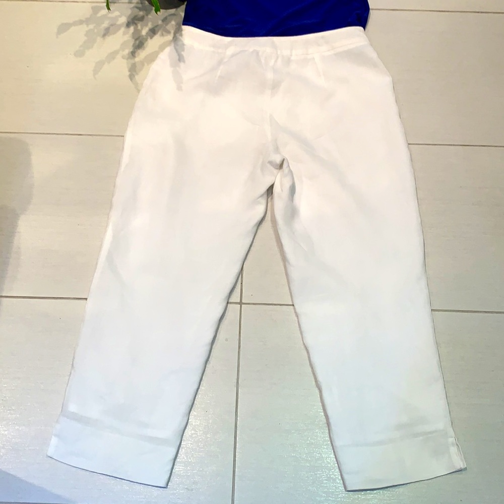 Gorgeous VTG Bianca Nygard ๐ฏ% Linen High Waist Embroidered Capris - Picture 4 of 16